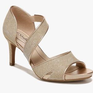 Light Gold Shimmer Dress Sandal - WORN ONCE